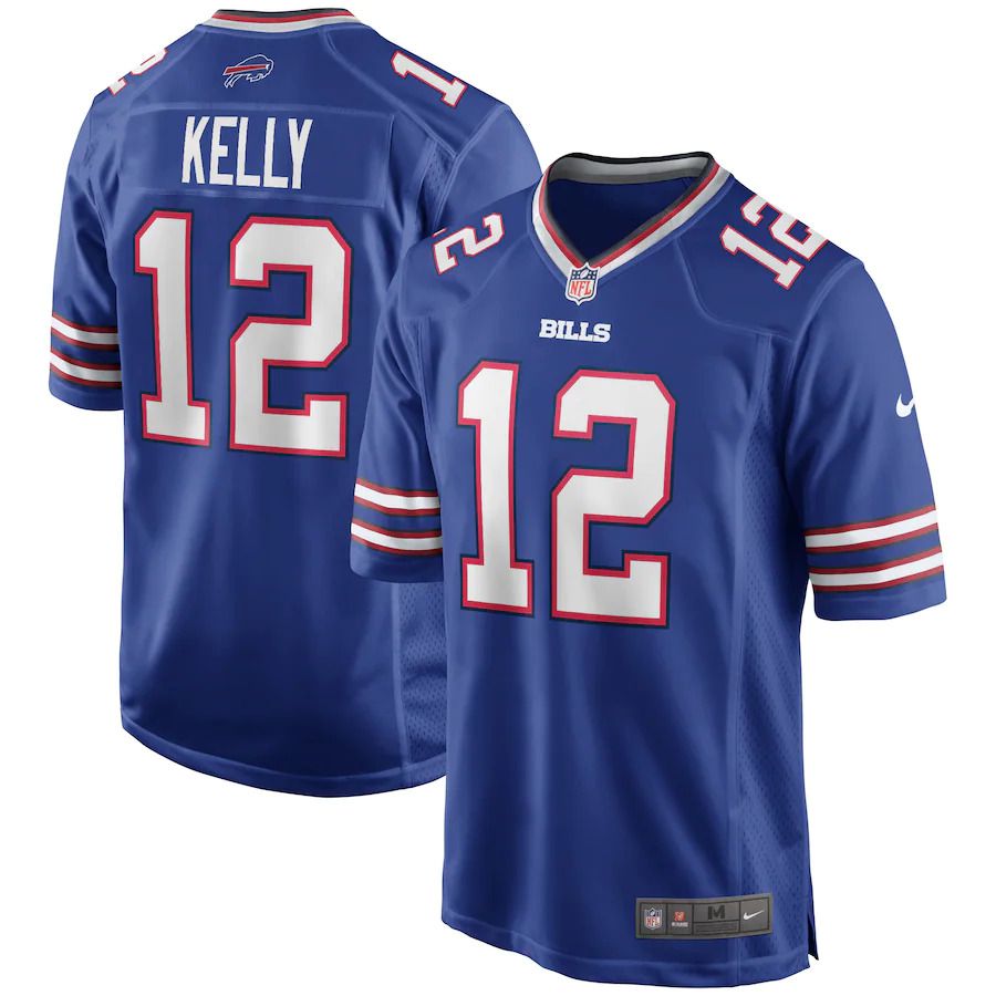 Men Buffalo Bills 12 Jim Kelly Nike Royal Game Retired Player NFL Jersey